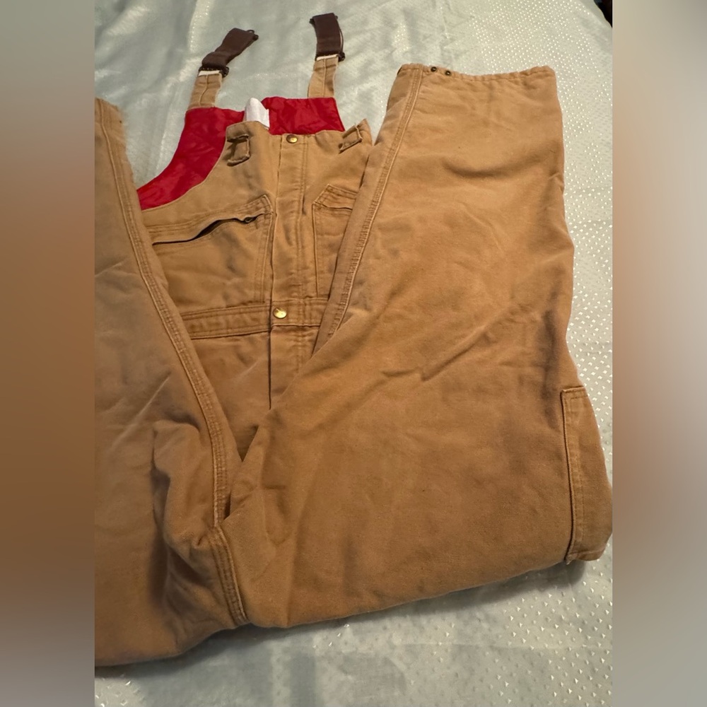 VTG Carhartt Duck Quilt Lined Double Knee Overall 36 x 29 - Picture 7 of 12